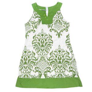 CASSEE'S Sleeveless Curtain Pattern Rhinestone Dress-‎ Size XL